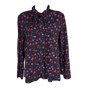 United Colors of‎ Benetton Floral Tie Neck Blouse-shirt
